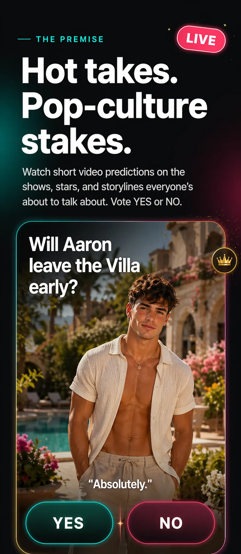 TMRW hot takes voting screenshot