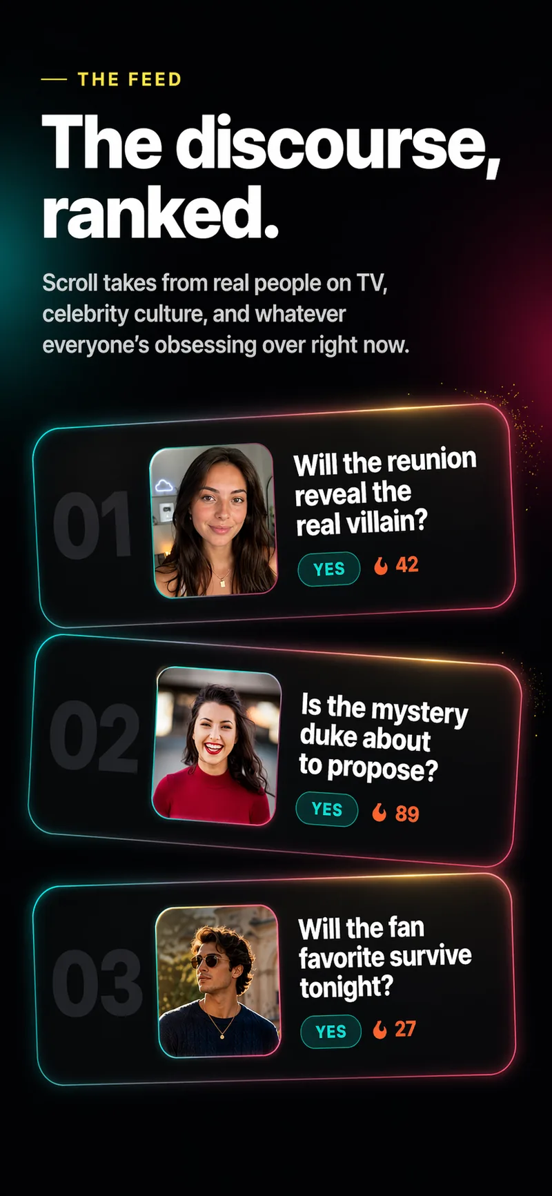 TMRW ranked feed screenshot